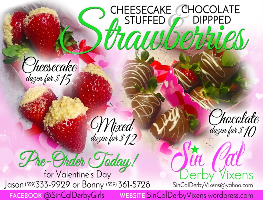 Strawberries! Chocolate or Cheesecake!